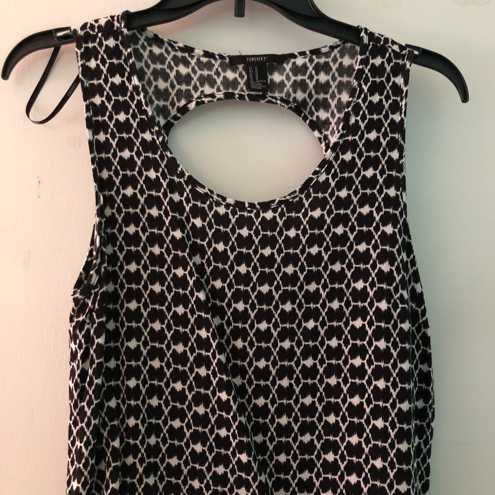 Black and white tank top